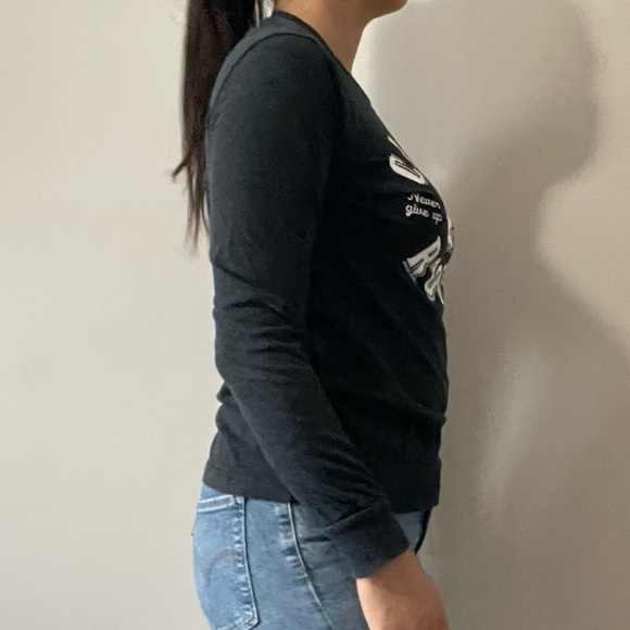 🍁 Roots Dark Grey Long Sleeve T-Shirt - Women's Size  XS 🍁 - Picture 3 of 8